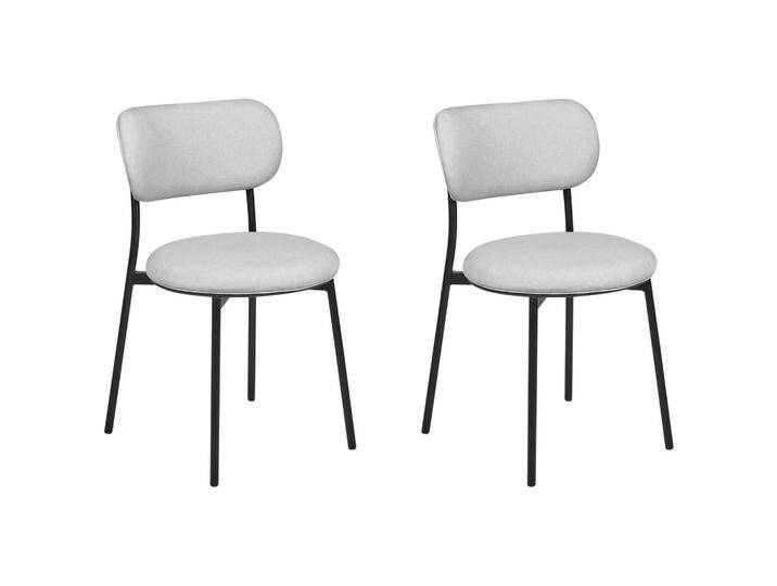 Beliani ESSZIMMERSTUHL, Schwarz, Grau, 43x76x44 cm, Esszimmer, Stühle, Esszimmerstühle, Vierfußstühle von BELIANI