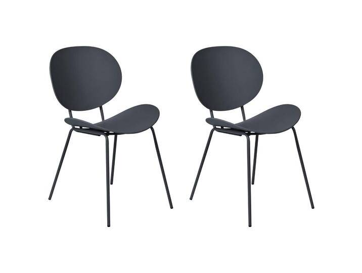 Beliani ESSZIMMERSTUHL, Schwarz, Kunststoff, 1-Sitzer, 50x80x52 cm, Esszimmer, Stühle, Esszimmerstühle, Vierfußstühle von BELIANI
