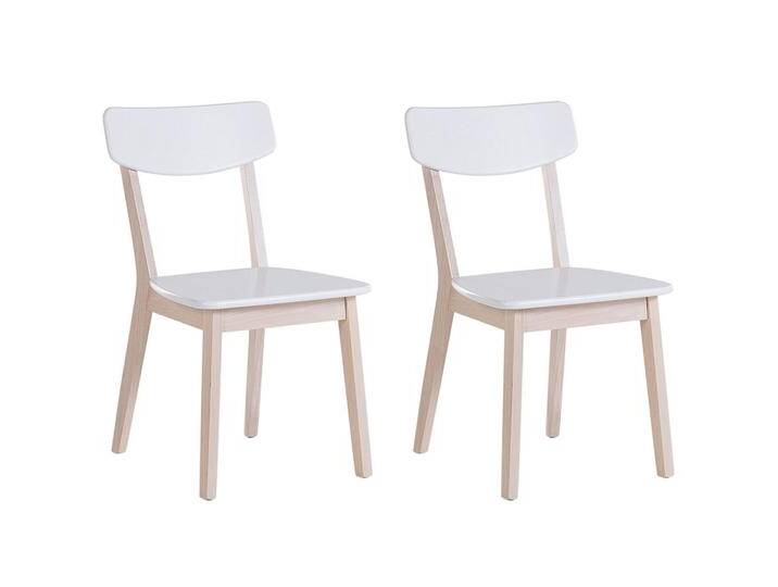 Beliani ESSZIMMERSTUHL, Weiß, 1-Sitzer, 44x76x49 cm, Esszimmer, Stühle, Esszimmerstühle, Vierfußstühle von BELIANI