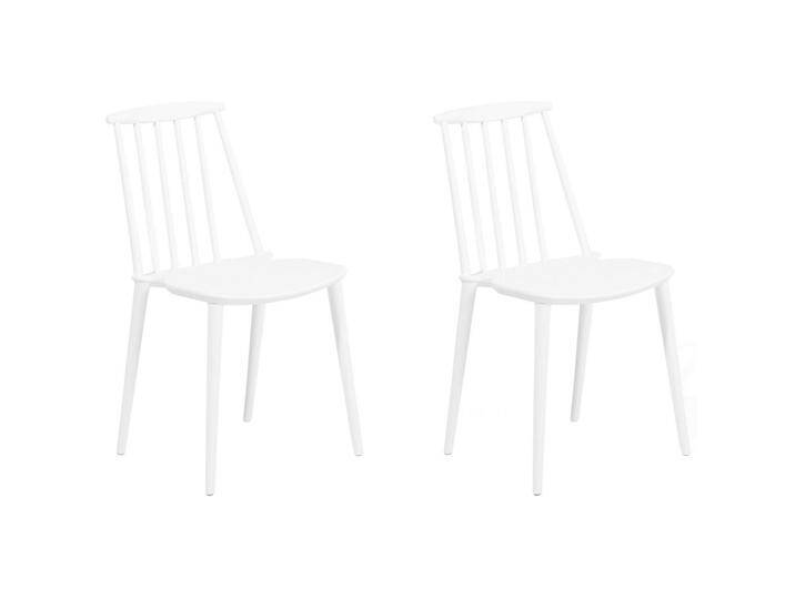 Beliani ESSZIMMERSTUHL, Weiß, Kunststoff, 1-Sitzer, 49x83x41 cm, Esszimmer, Stühle, Esszimmerstühle, Vierfußstühle von BELIANI