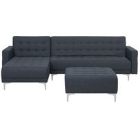 Beliani - Ecksofa Grau Polsterbezug L-Förmig Rechtsseitig Schlaffunktion Klassisch Ottomane Wohnzimmer Beliani - Ecksofa Grau Polsterbezug L-Förmig Rechtsseitig Schlaffunktion Klassisch Ottomane Wohnzimmer von BELIANI