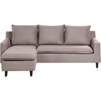 Beliani - Ecksofa Taupe Stoff L-Förmig Rechtsseitig Gepolstert Chaiselongue Kissen Universal Traditionell Wohnzimmer Beliani - Ecksofa Taupe Stoff L-Förmig Rechtsseitig Gepolstert Chaiselongue Kissen Universal Traditionell Wohnzimmer von BELIANI