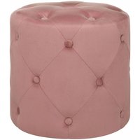 Pouf Rosa aus Samtstoff/ MDF-Platte/ Holz Multifunktional mit attraktiven Knopfsteppung Wohnzimmer Salon Schlafzimmer Elegante Optik - Rosa von BELIANI