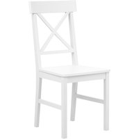 Esszimmerstuhl 2er Set Weiß Pappelholz mdf Modern Skandinavischer Stil Küchenstühle von BELIANI