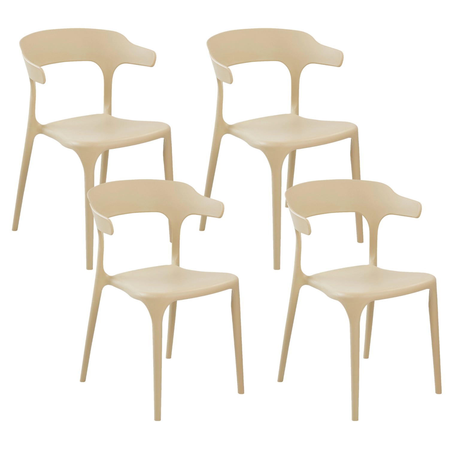 Beliani Esszimmerstuhl Beige 49x40x76 von BELIANI