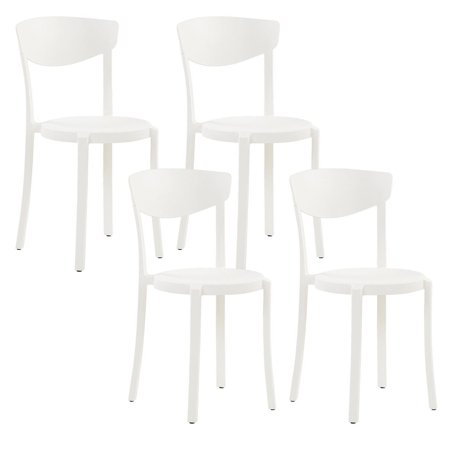 Beliani Esszimmerstuhl Weiss 40x42x80 Beliani Esszimmerstuhl Weiss 40x42x80 von BELIANI