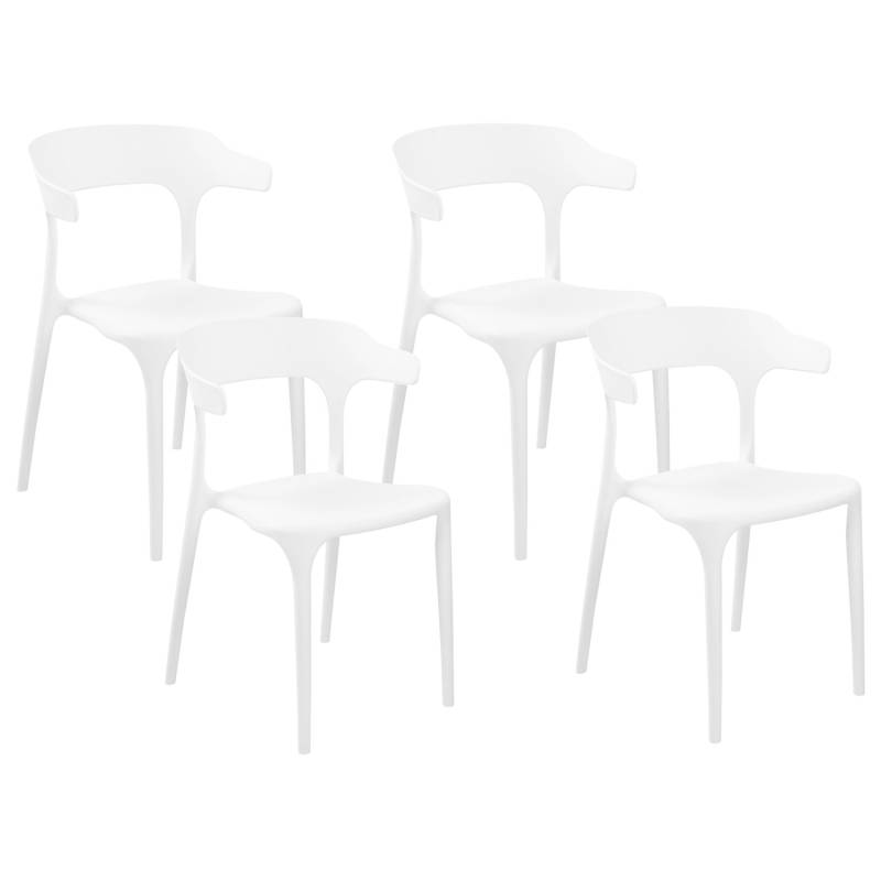 Beliani Esszimmerstuhl Weiss 49x40x76 von BELIANI