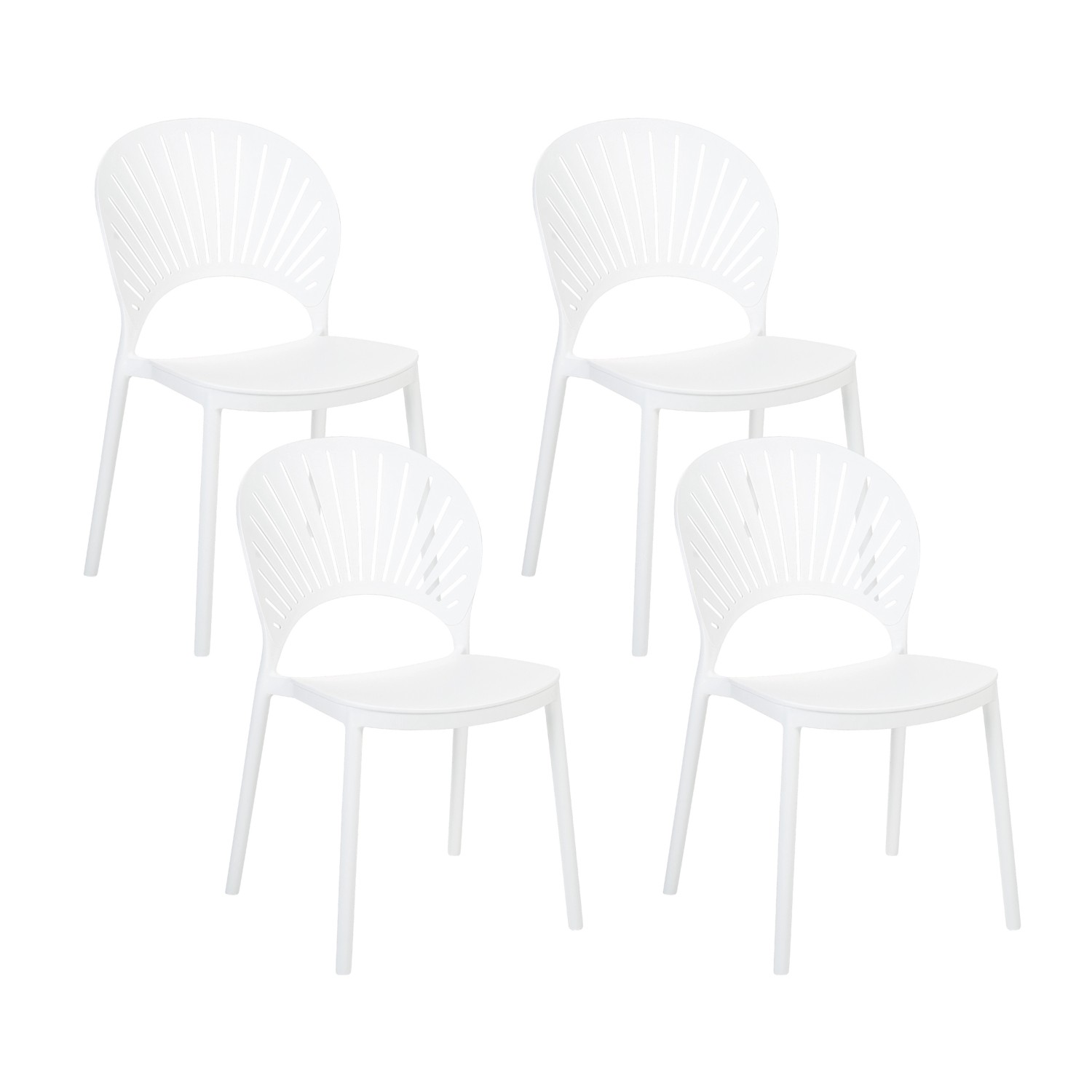 Beliani Esszimmerstuhl Weiss 51x46x83 Beliani Esszimmerstuhl Weiss 51x46x83 von BELIANI