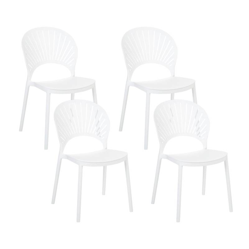 Beliani Esszimmerstuhl Weiss 51x46x83 von BELIANI