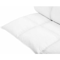 Beliani - Bettdecke Weiß Japara Baumwolle Entendaunen 155 x 220 cm Extra Warm geräuscharm luftdurchlässig leicht Winter Schlafzimmer - Weiß von BELIANI