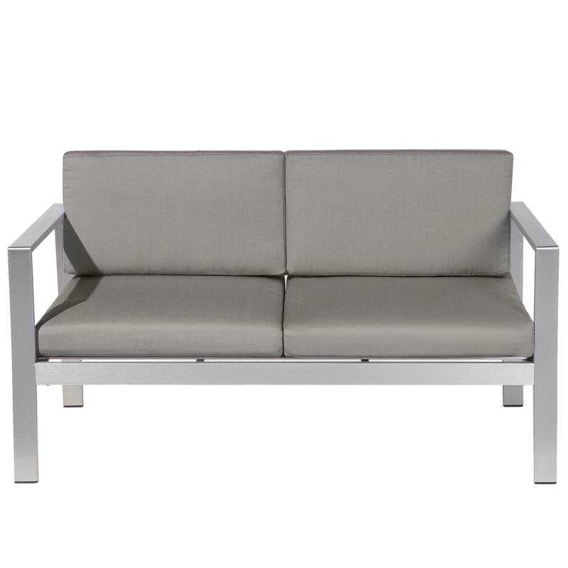 Beliani Gartenbank Grau Silber 70x142x80 von BELIANI