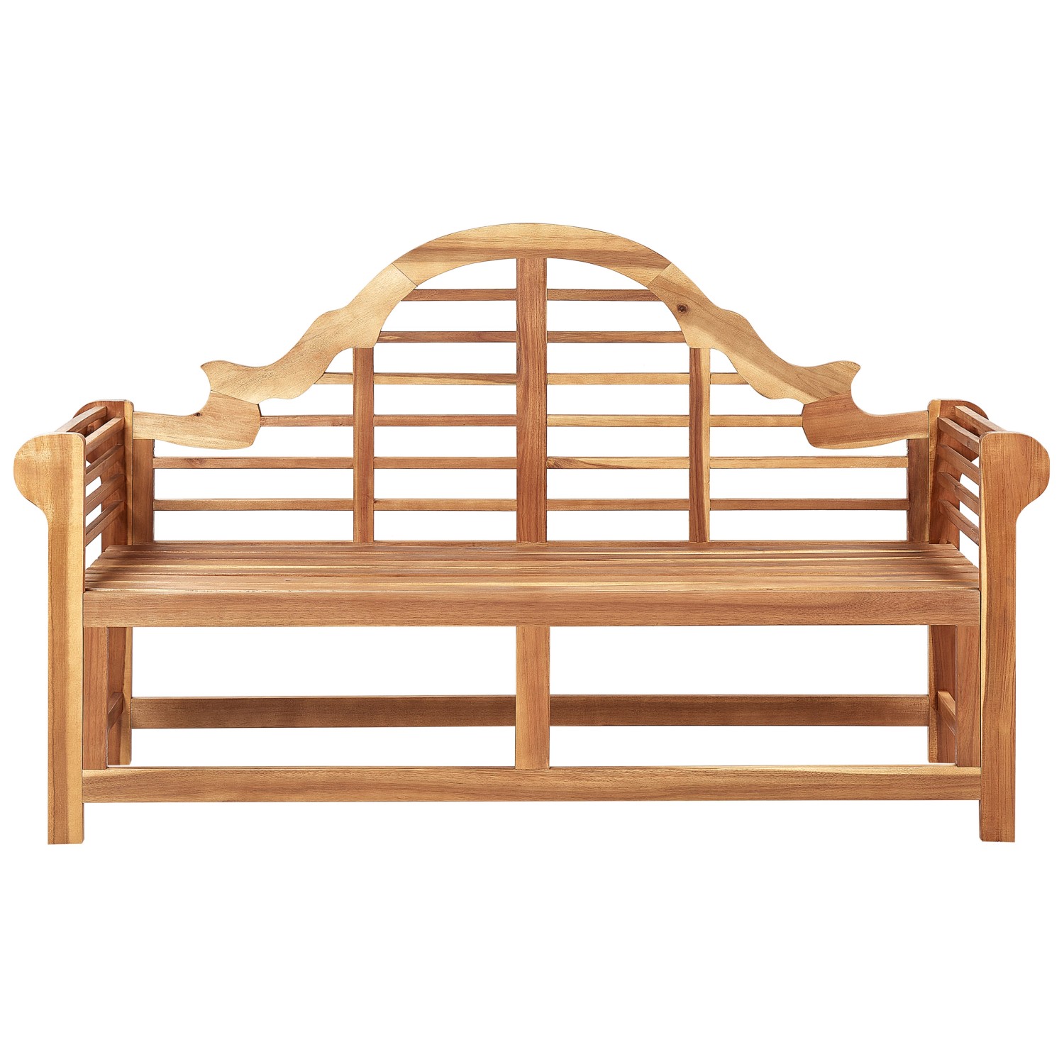 Beliani Gartenbank Heller Holzfarbton 60x196x108 von BELIANI