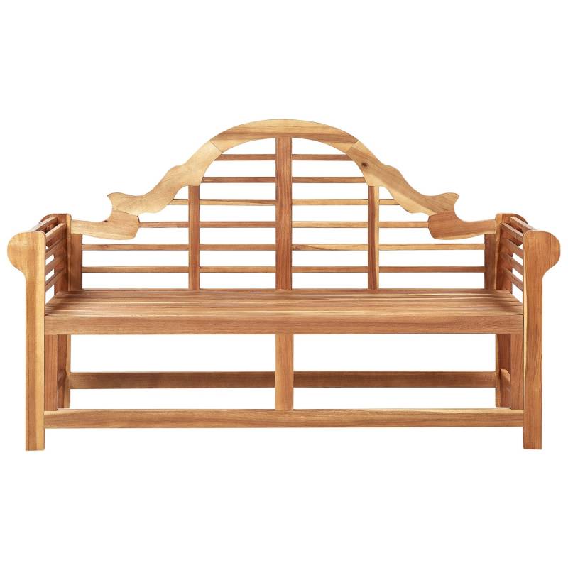 Beliani Gartenbank Heller Holzfarbton 60x196x108 von BELIANI