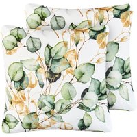 Beliani - Gartenkissen 2er Set Mehrfarbig Polyester Pflanzenmotiv Quadratisch 45x45 cm Wasserabweisend Dekokissen mit Füllung für Garten Terrasse Beliani - Gartenkissen 2er Set Mehrfarbig Polyester Pflanzenmotiv Quadratisch 45x45 cm Wasserabweisend Dekokissen mit Füllung für Garten Terrasse von BELIANI