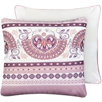 Gartenkissen 2er Set Purpur Polyester Orientalisch Quadratisch 45x45 cm Wasserabweisend Dekokissen mit Füllung für Garten Terrasse Balkon von BELIANI