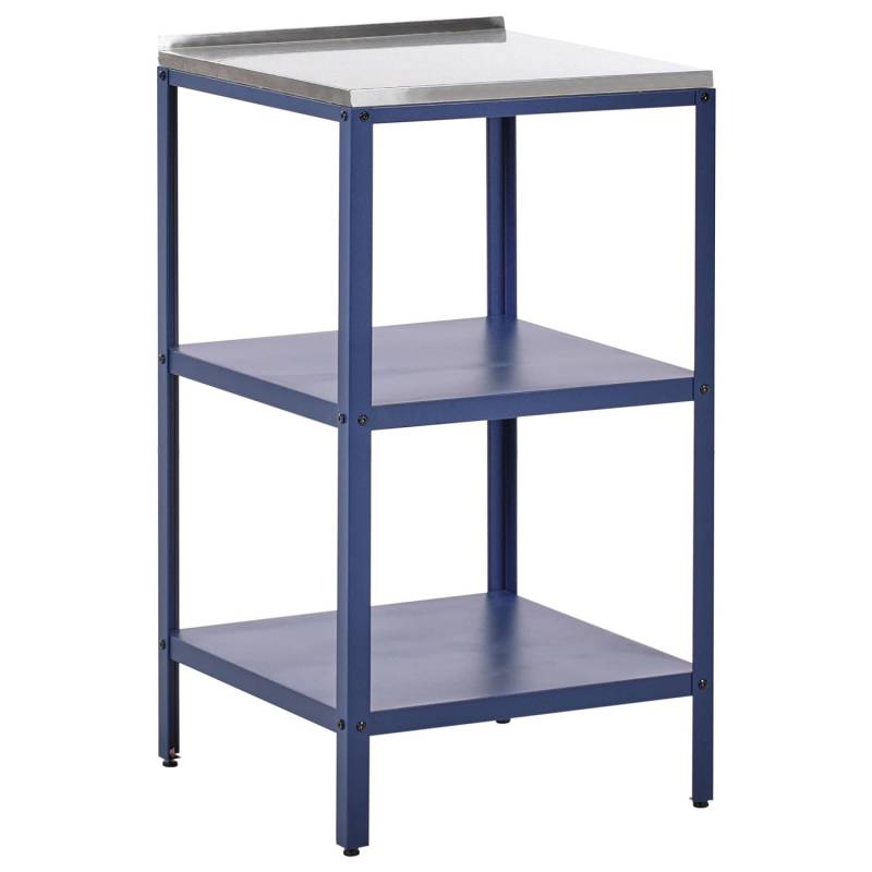 Beliani Gartenküche VILAMA Blau Silber 50x50x90 von BELIANI