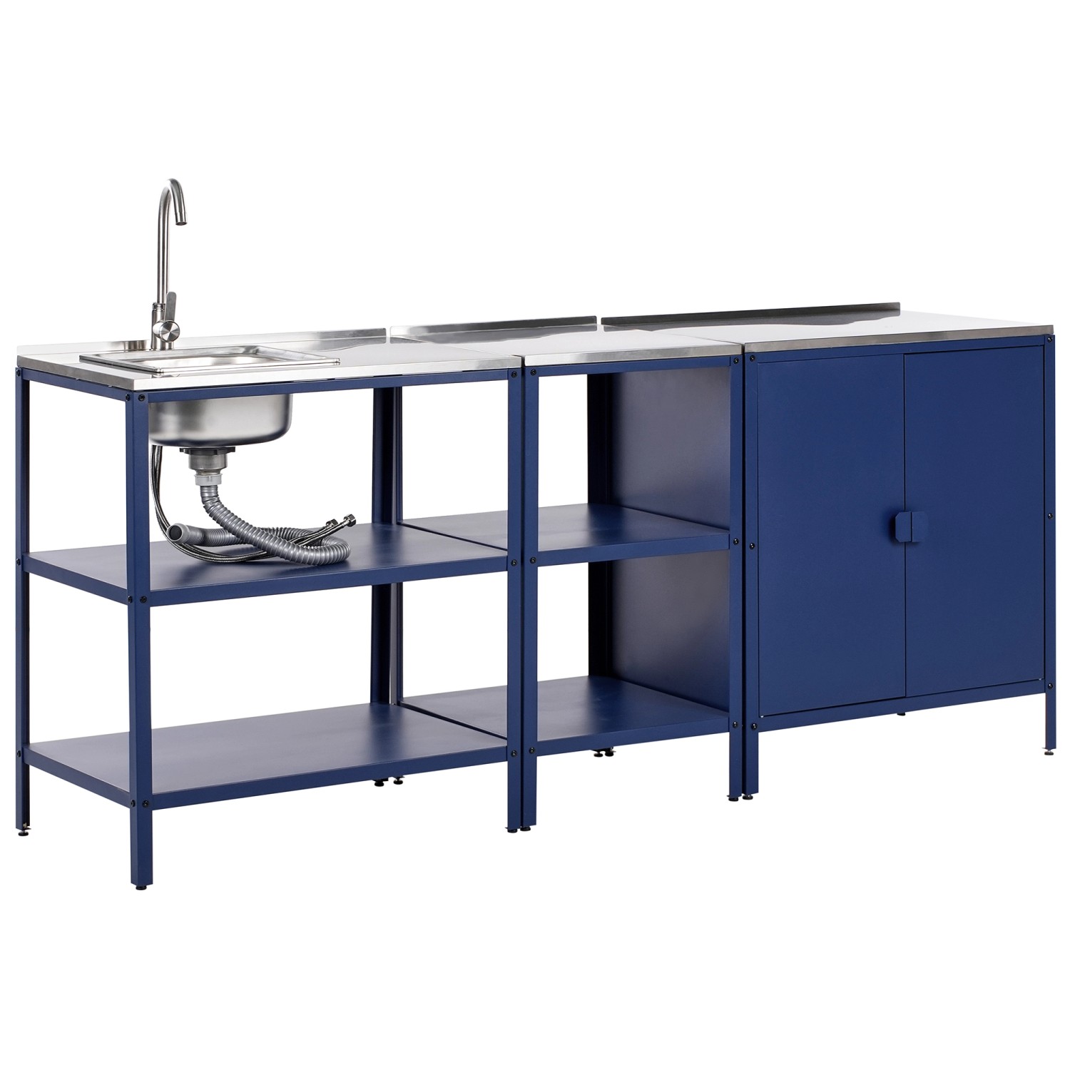 Beliani Gartenküche VILAMA Blau Silber Beliani Gartenküche VILAMA Blau Silber von BELIANI