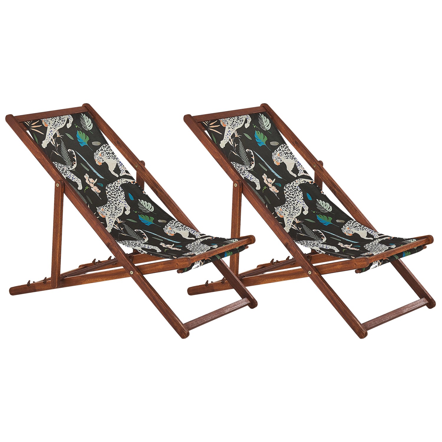 Beliani Gartenliege Dunkler Holzfarbton Grün Dunkler Holzfarbton Blau Grün Beige 97x54x70 Beliani Gartenliege Dunkler Holzfarbton Grün Dunkler Holzfarbton Blau Grün Beige 97x54x70 von BELIANI