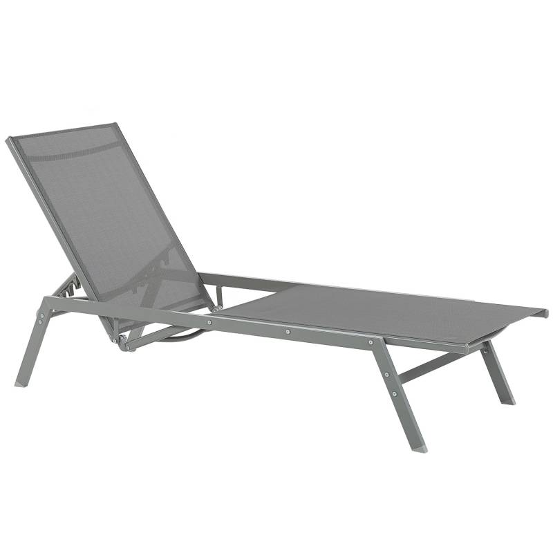 Beliani Gartenliege Grau 191x63x94 von BELIANI