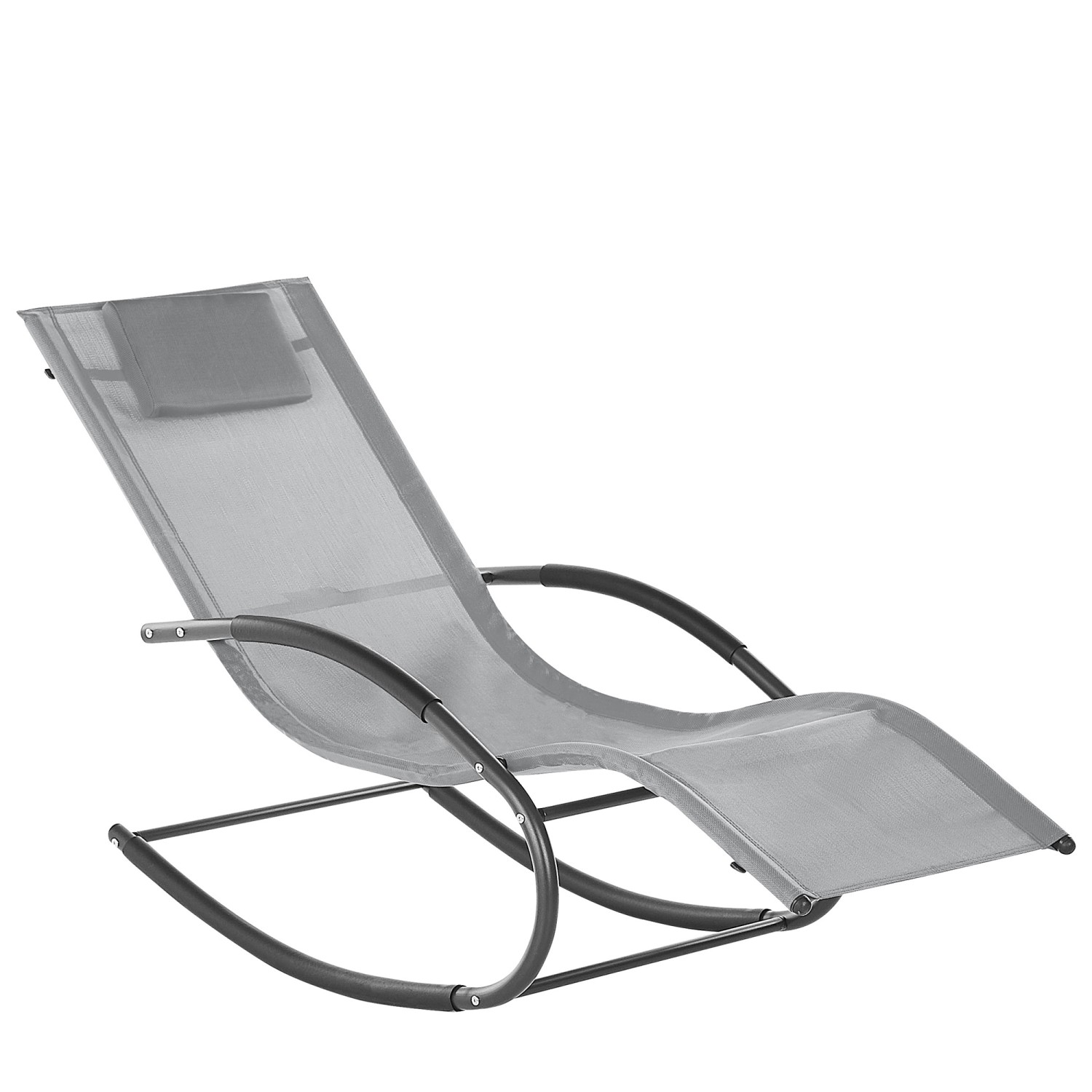 Beliani Gartenliege Grau Schwarz 155x60x90 Beliani Gartenliege Grau Schwarz 155x60x90 von BELIANI