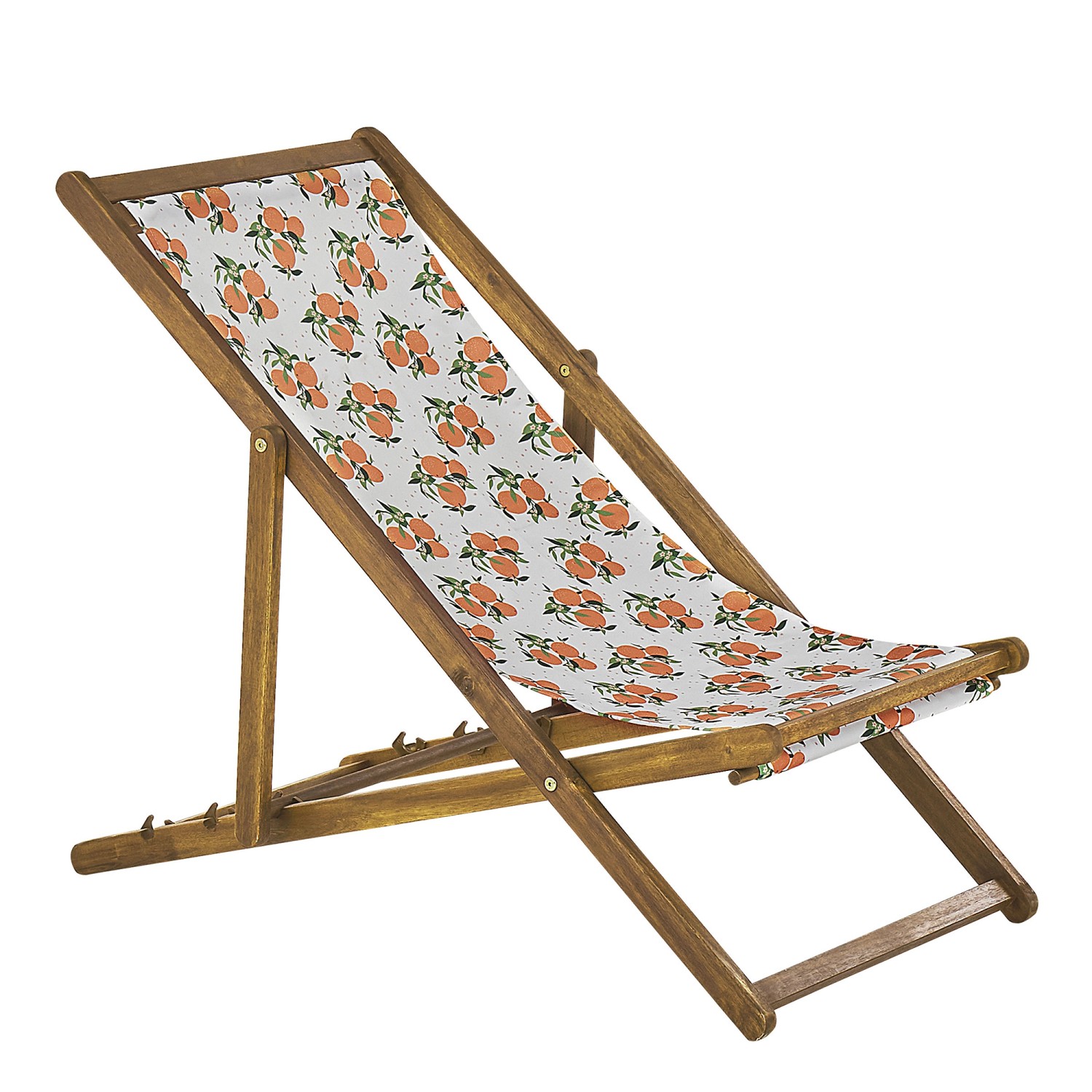 Beliani Gartenliege Grün Orange Heller Holzfarbton Weiss 97x54x70 Beliani Gartenliege Grün Orange Heller Holzfarbton Weiss 97x54x70 von BELIANI