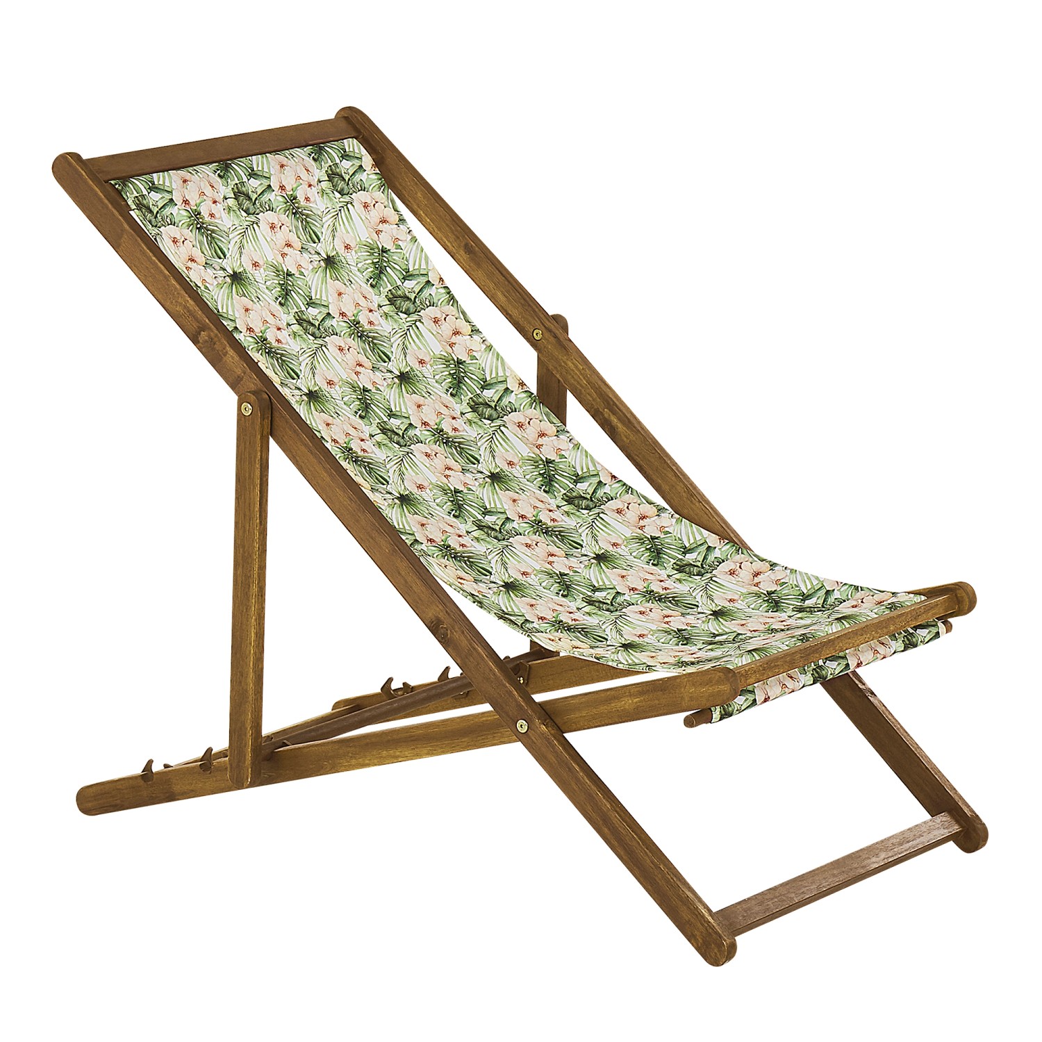 Beliani Gartenliege Rosa Grün Heller Holzfarbton Weiss 97x54x70 Beliani Gartenliege Rosa Grün Heller Holzfarbton Weiss 97x54x70 von BELIANI