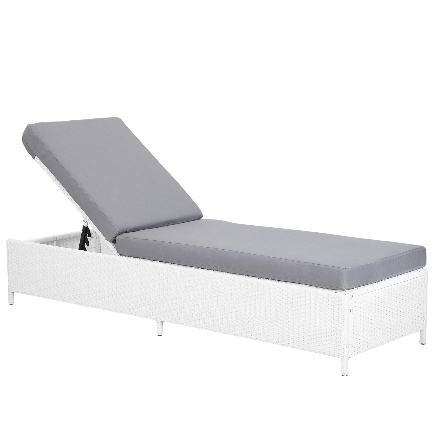 Beliani Gartenliege Weiss Grau 201x65x79 Beliani Gartenliege Weiss Grau 201x65x79 von BELIANI