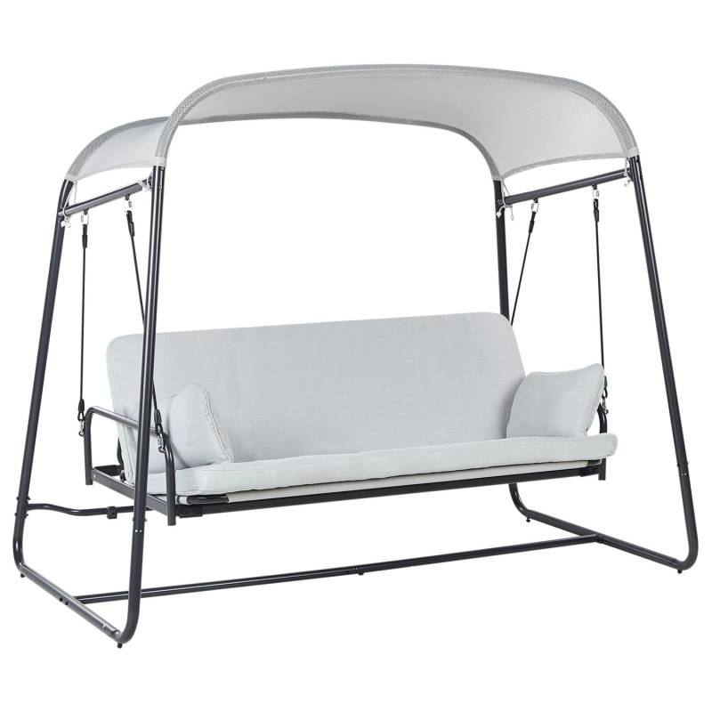 Beliani Gartenschaukel MARSCIANO Hellgrau 129x217x182 Beliani Gartenschaukel MARSCIANO Hellgrau 129x217x182 von BELIANI