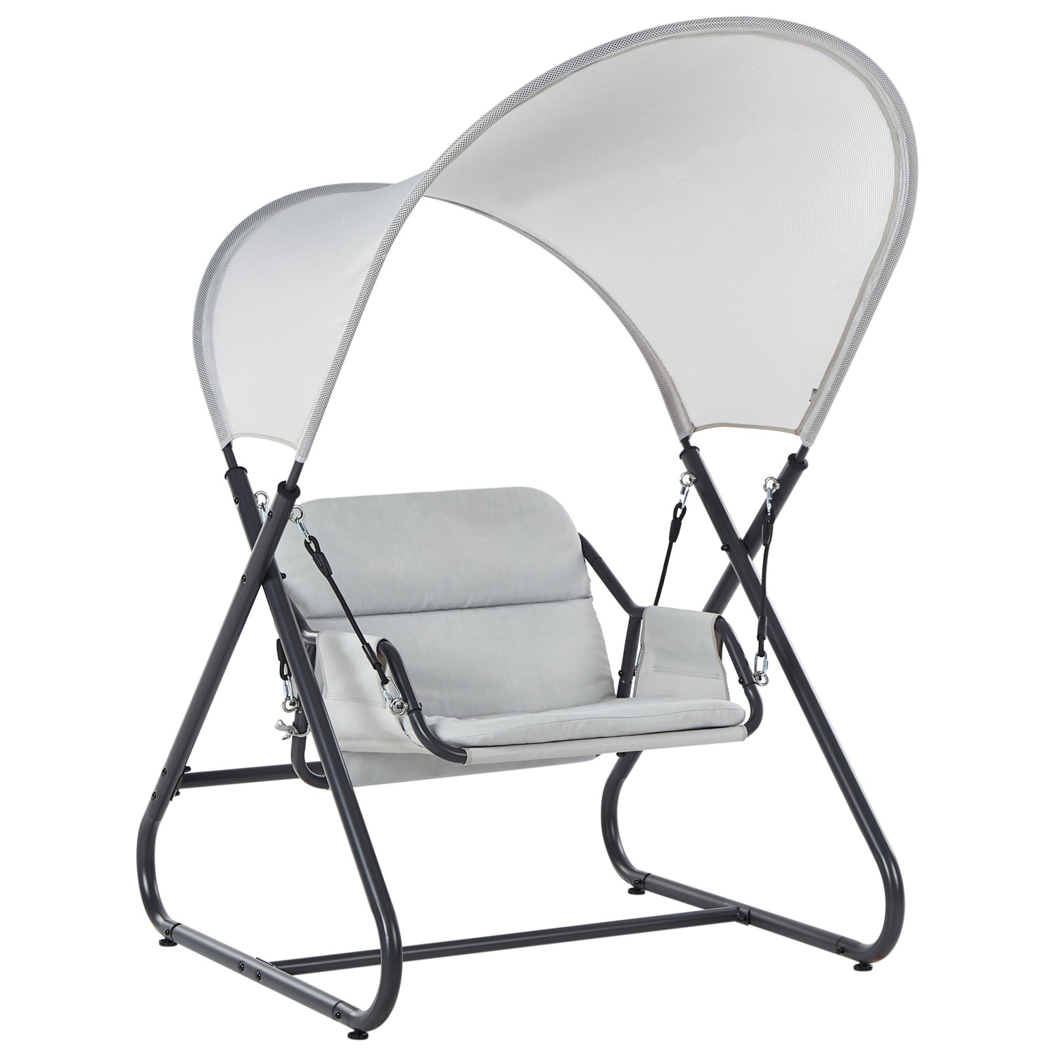 Beliani Gartenschaukel SOLAGNA Hellgrau 117x114x182 von BELIANI