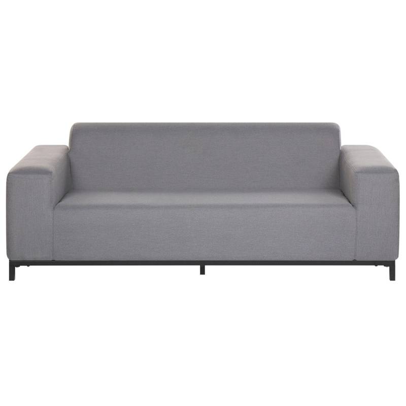 Beliani Gartensofa Grau Schwarz 84x186x68 von BELIANI