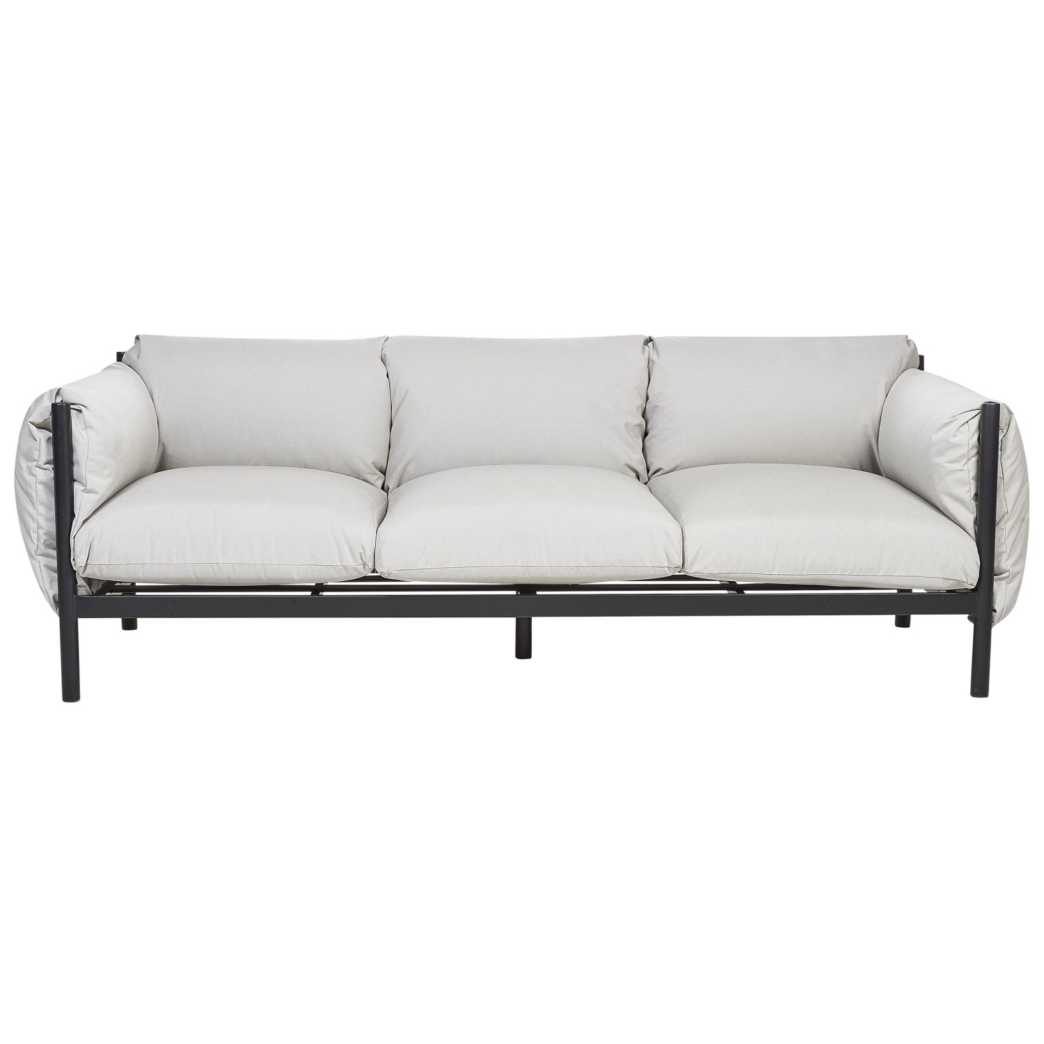 Beliani Gartensofa Grau Schwarz 96x211x80 Beliani Gartensofa Grau Schwarz 96x211x80 von BELIANI
