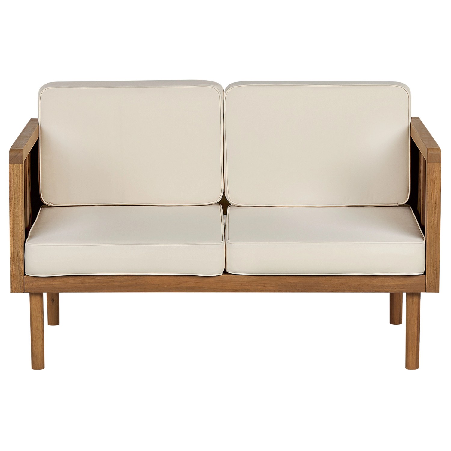Beliani Gartensofa Heller Holzfarbton Beige 65x122x76 Beliani Gartensofa Heller Holzfarbton Beige 65x122x76 von BELIANI