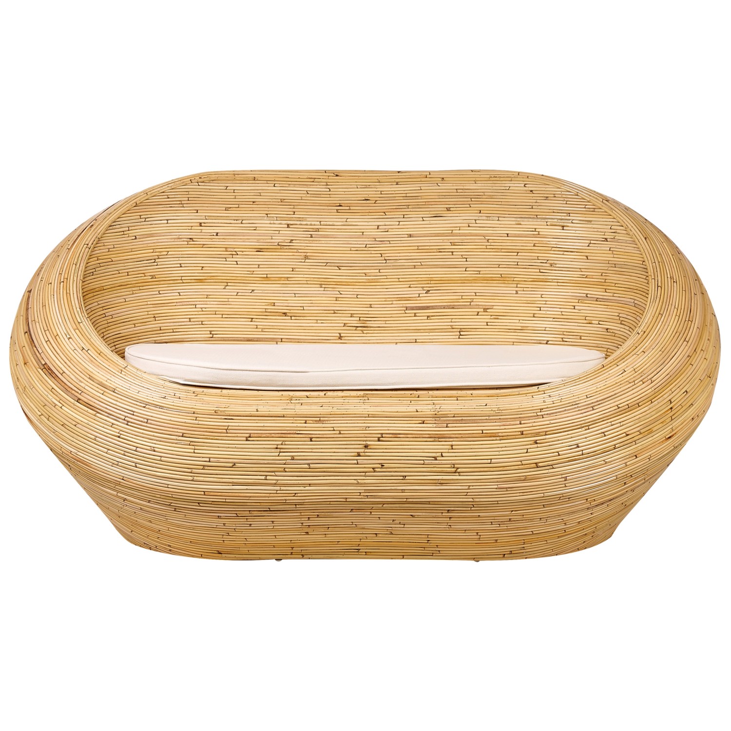 Beliani Gartensofa Naturfarben Beige 110x180x88 Beliani Gartensofa Naturfarben Beige 110x180x88 von BELIANI