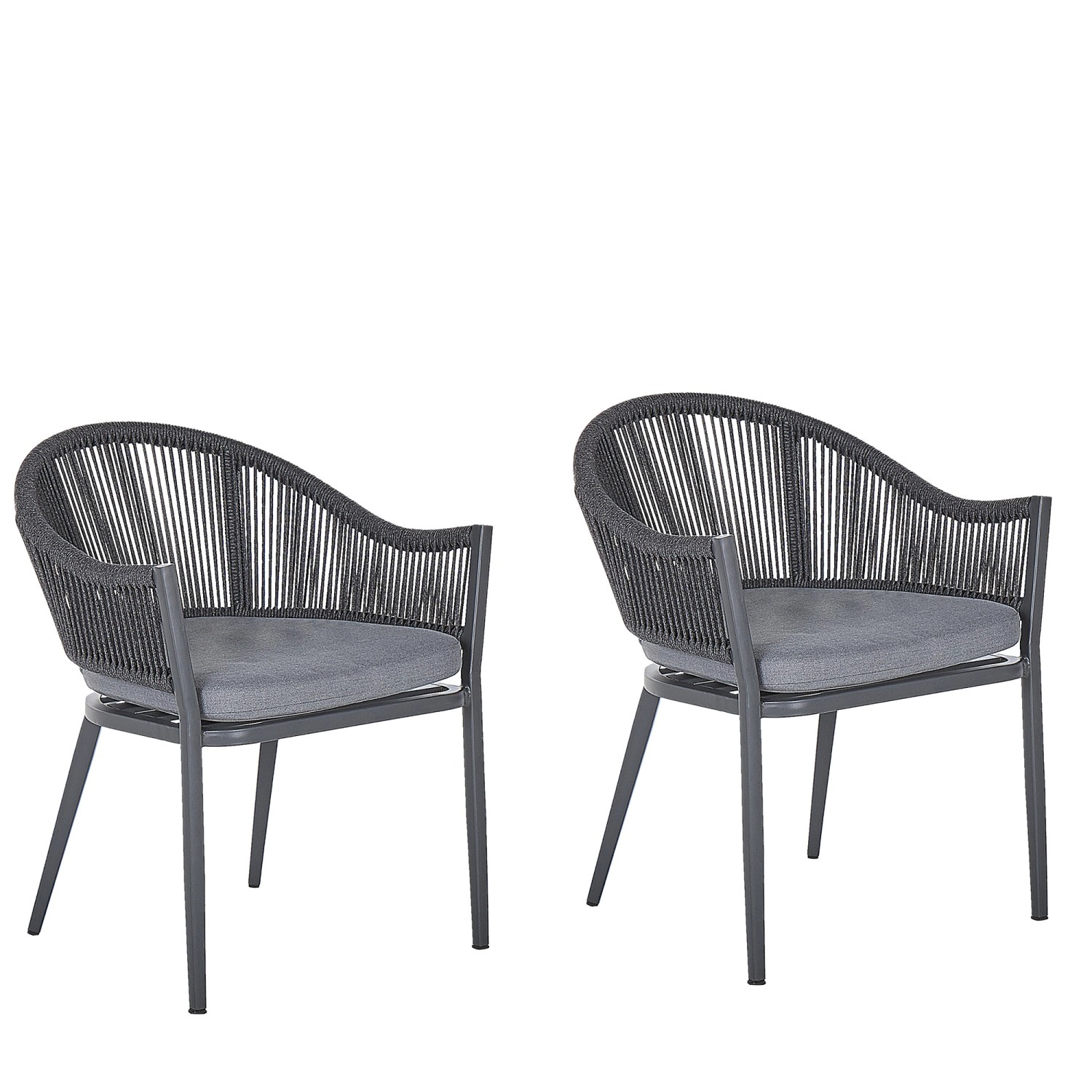 Beliani Gartenstuhl Grau 46x55x77 Beliani Gartenstuhl Grau 46x55x77 von BELIANI