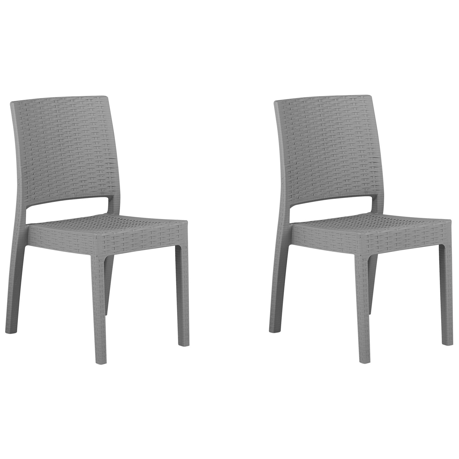 Beliani Gartenstuhl Grau 47x60x89 Beliani Gartenstuhl Grau 47x60x89 von BELIANI