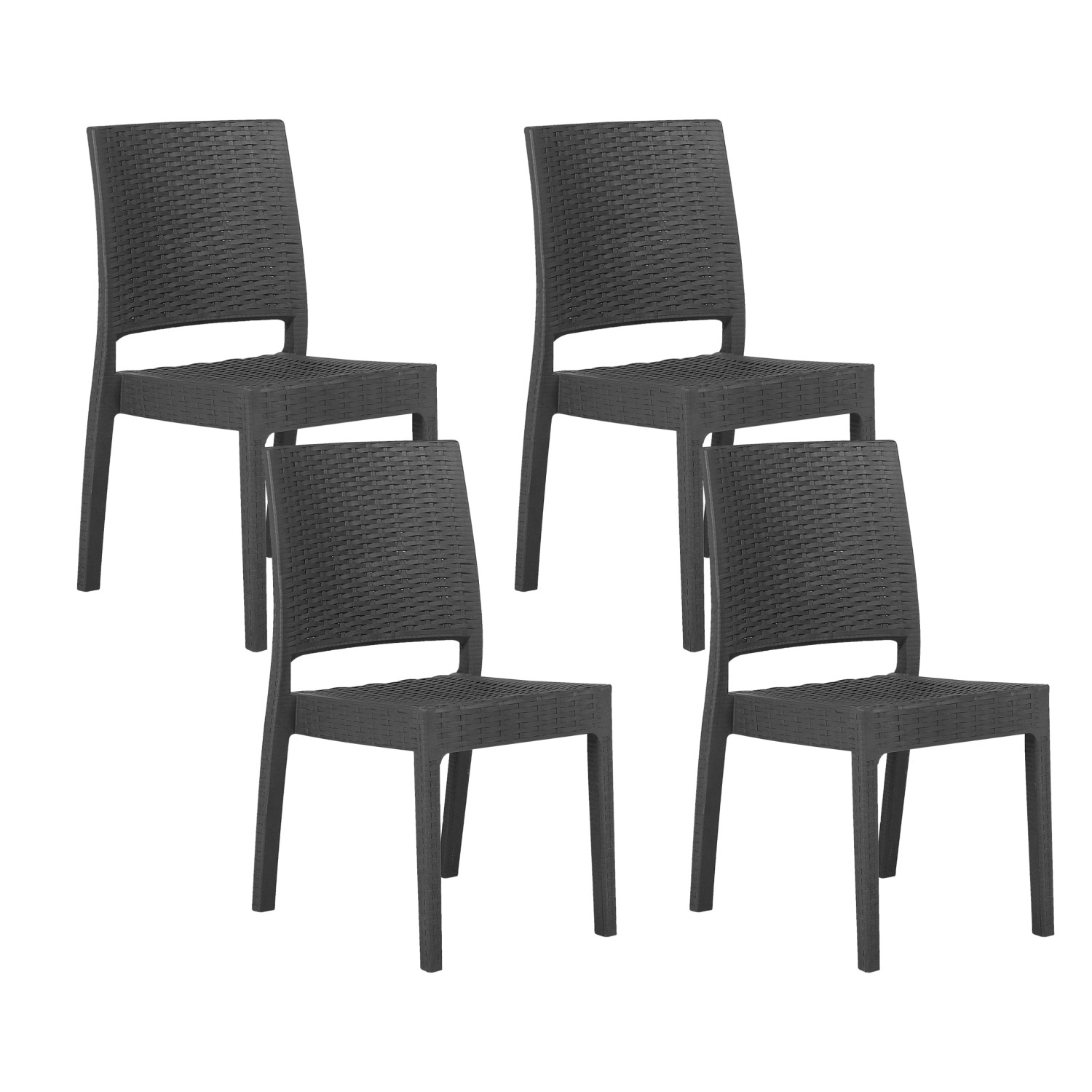 Beliani Gartenstuhl Grau 47x60x89 Beliani Gartenstuhl Grau 47x60x89 von BELIANI