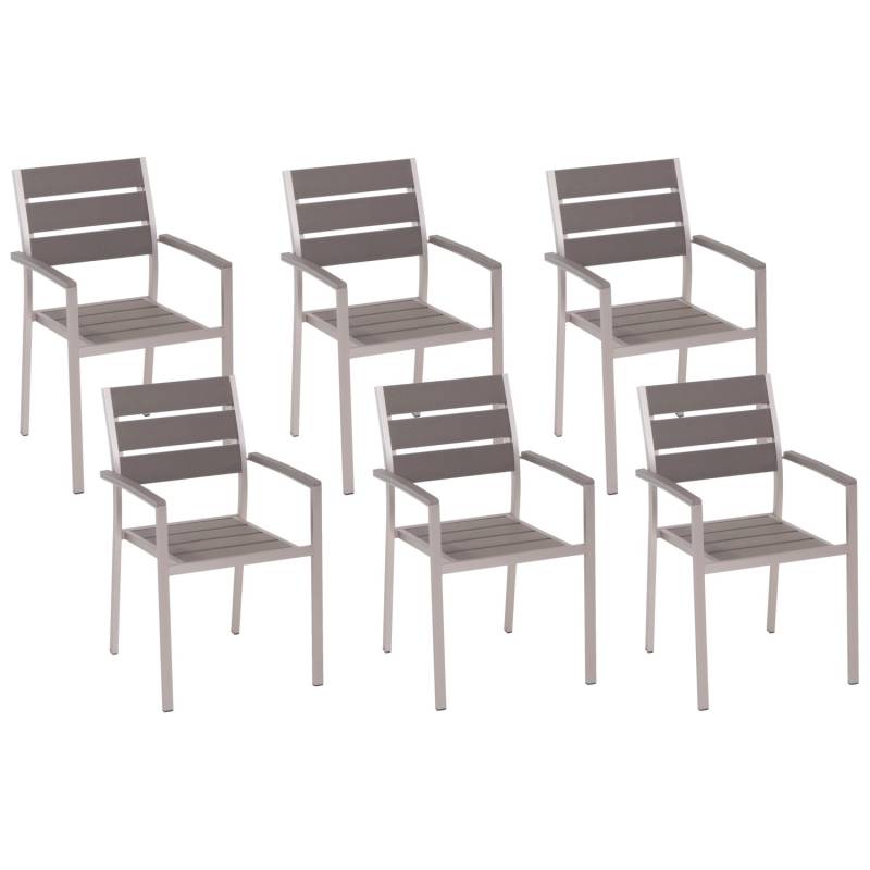 Beliani Gartenstuhl Grau Silber 57x54x88 von BELIANI