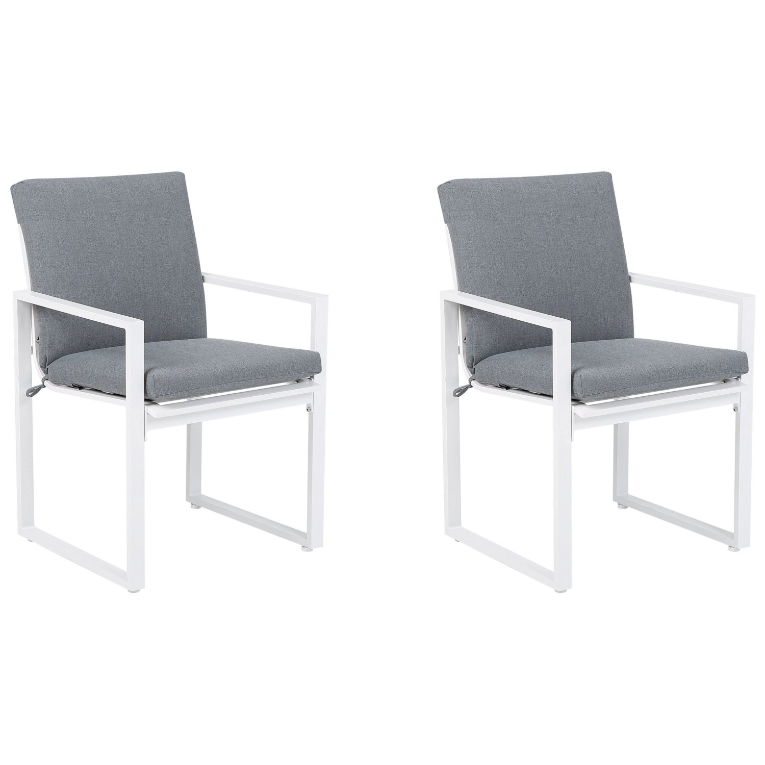 Beliani Gartenstuhl Grau Weiss 51x54x89 Beliani Gartenstuhl Grau Weiss 51x54x89 von BELIANI