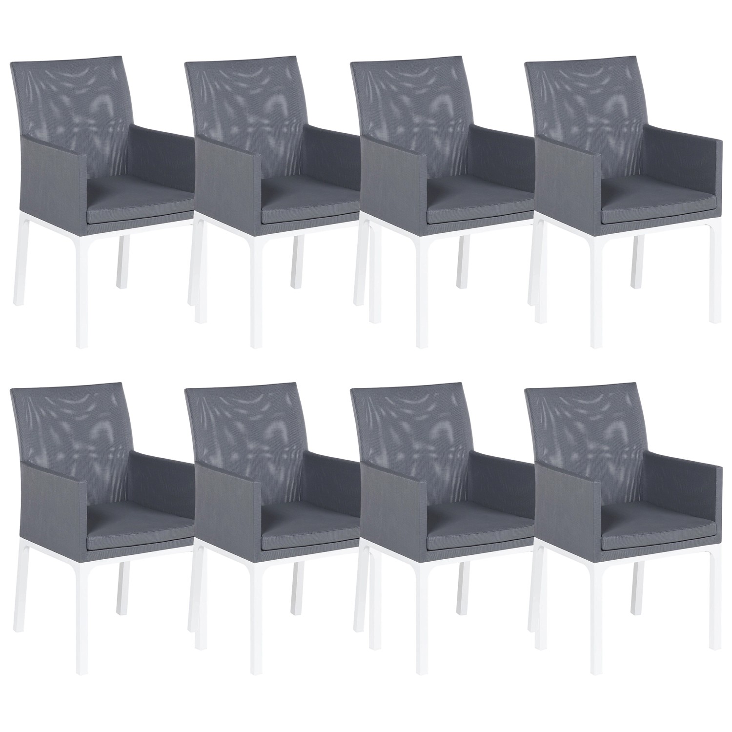 Beliani Gartenstuhl Grau Weiss 62x52x91 Beliani Gartenstuhl Grau Weiss 62x52x91 von BELIANI