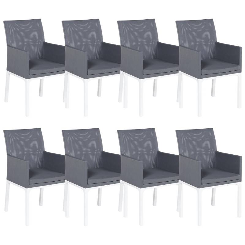 Beliani Gartenstuhl Grau Weiss 62x52x91 von BELIANI