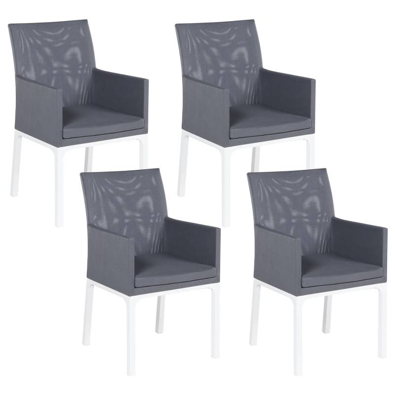Beliani Gartenstuhl Grau Weiss 62x52x91 von BELIANI
