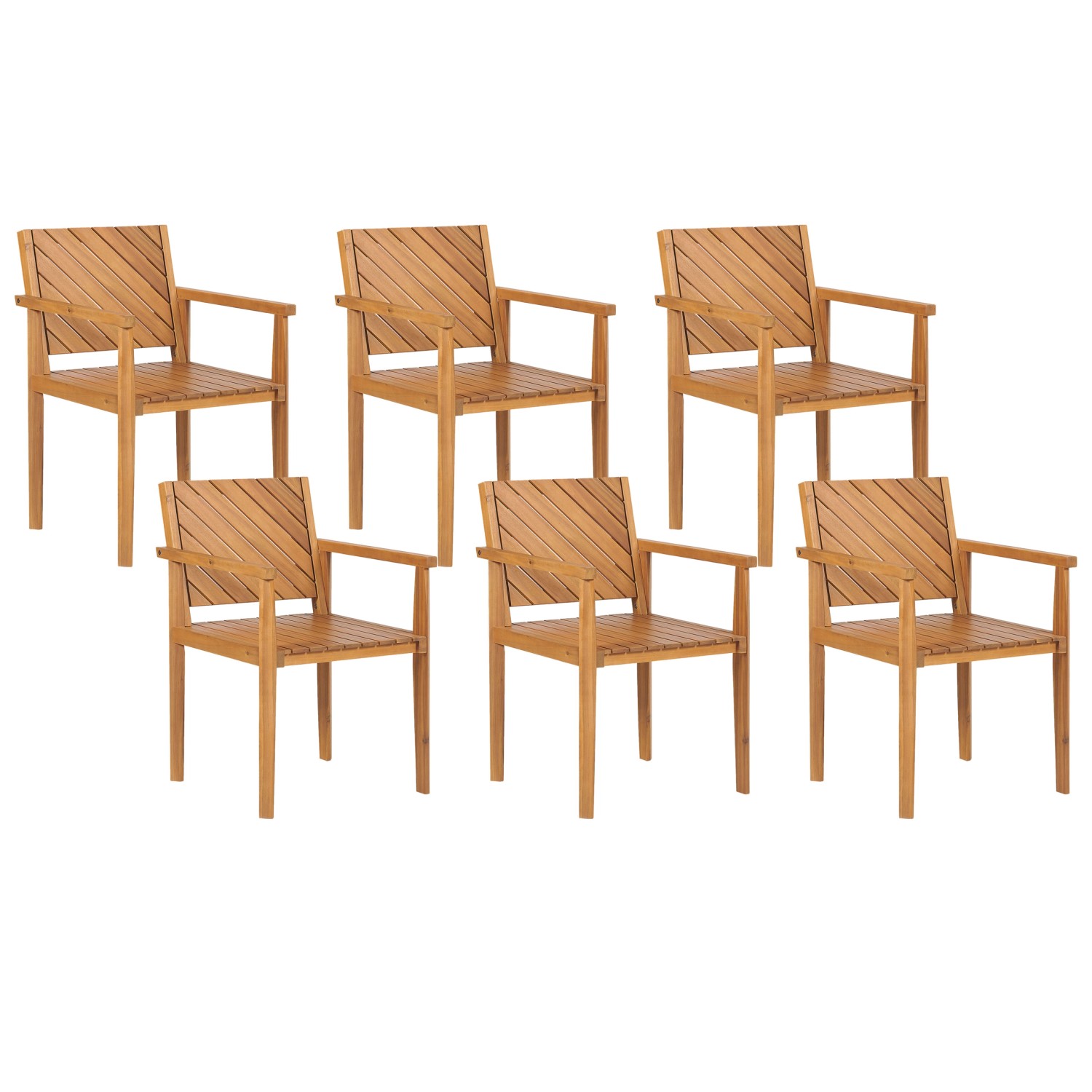 Beliani Gartenstuhl Heller Holzfarbton 40x55x82 Beliani Gartenstuhl Heller Holzfarbton 40x55x82 von BELIANI