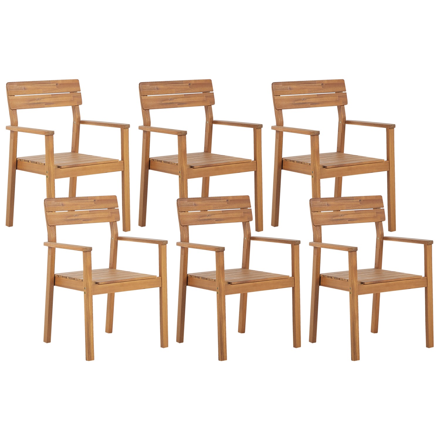 Beliani Gartenstuhl Heller Holzfarbton 56x60x88 Beliani Gartenstuhl Heller Holzfarbton 56x60x88 von BELIANI