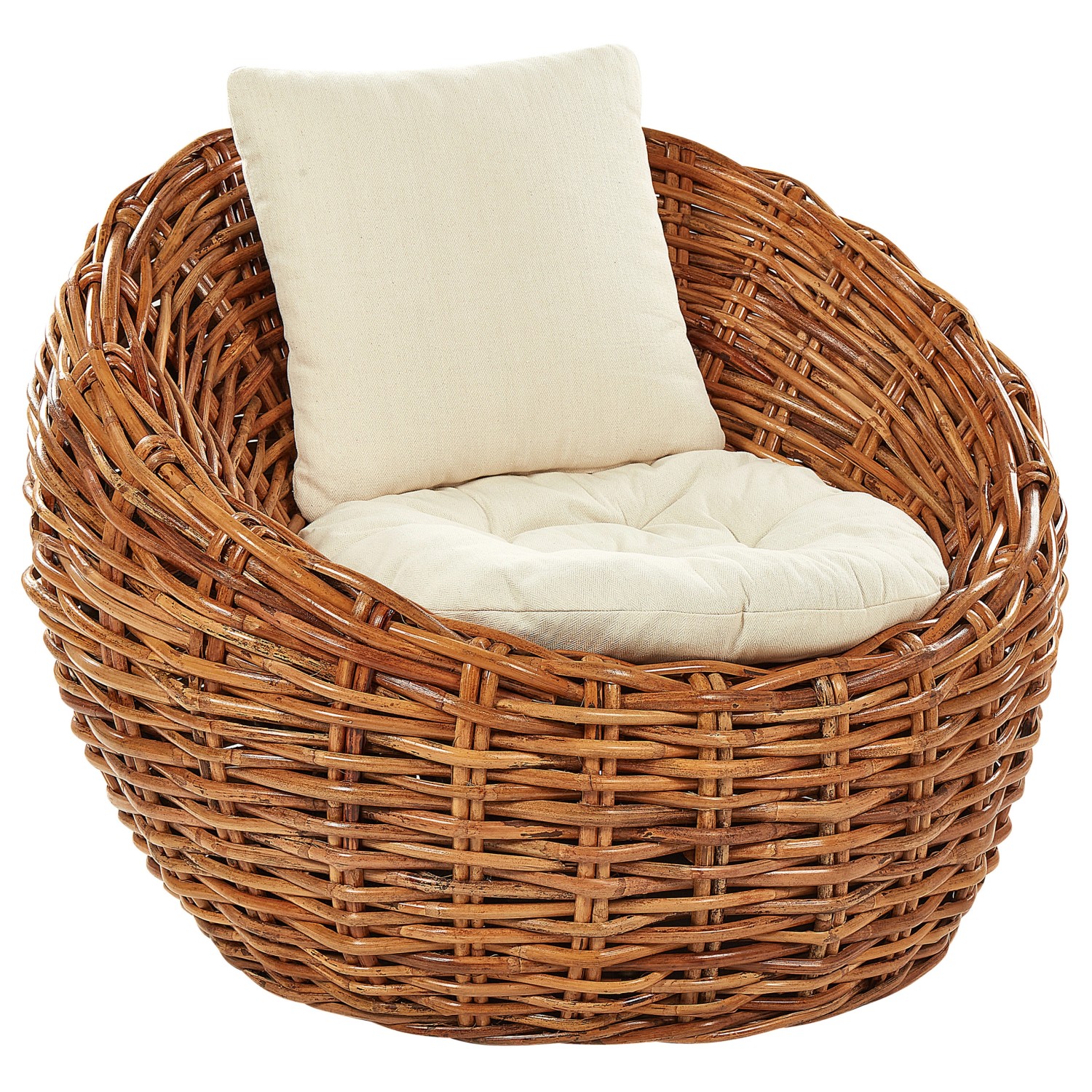 Beliani Gartenstuhl Naturfarben Beige 55x97x80 Beliani Gartenstuhl Naturfarben Beige 55x97x80 von BELIANI