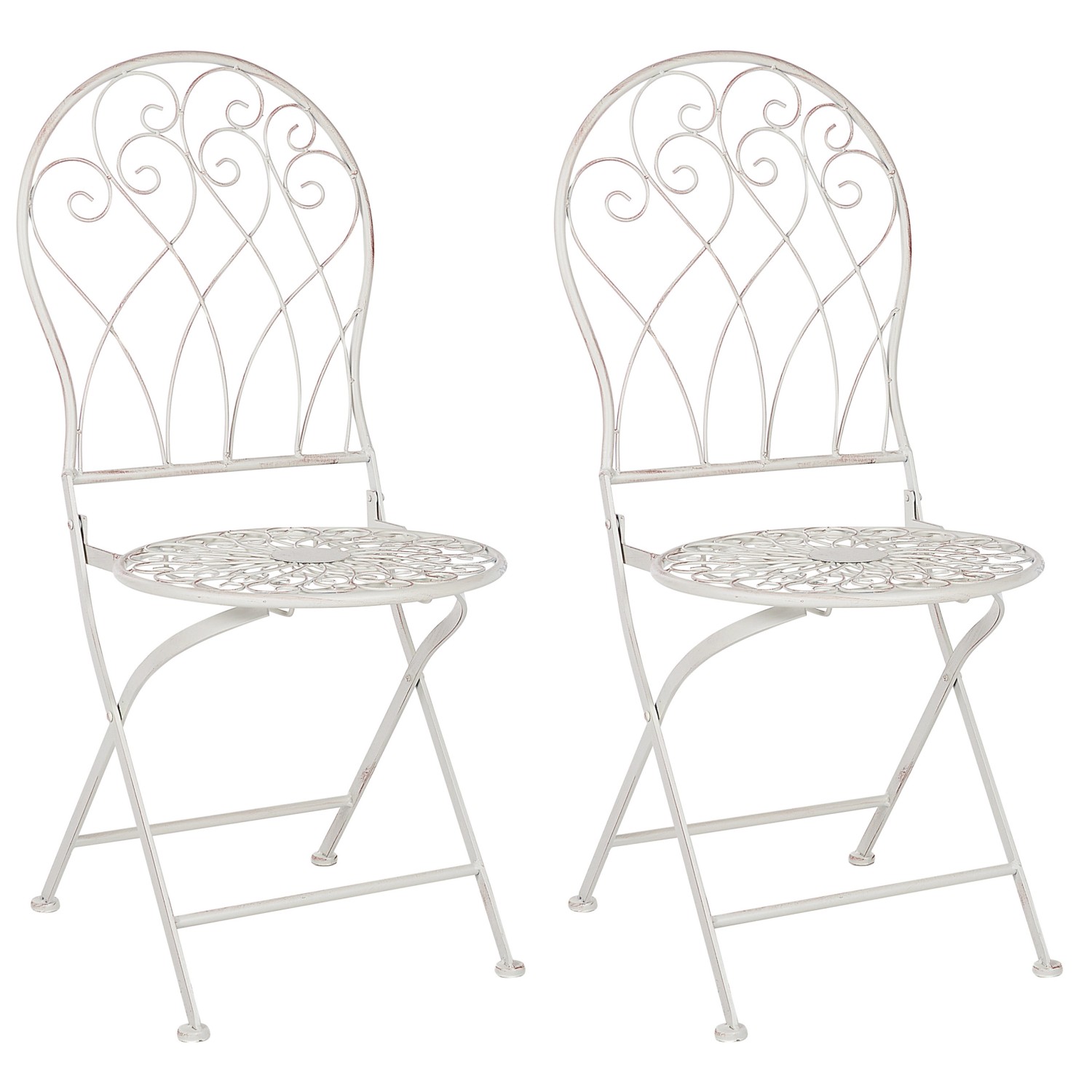Beliani Gartenstuhl Weiss 46x40x95 Beliani Gartenstuhl Weiss 46x40x95 von BELIANI