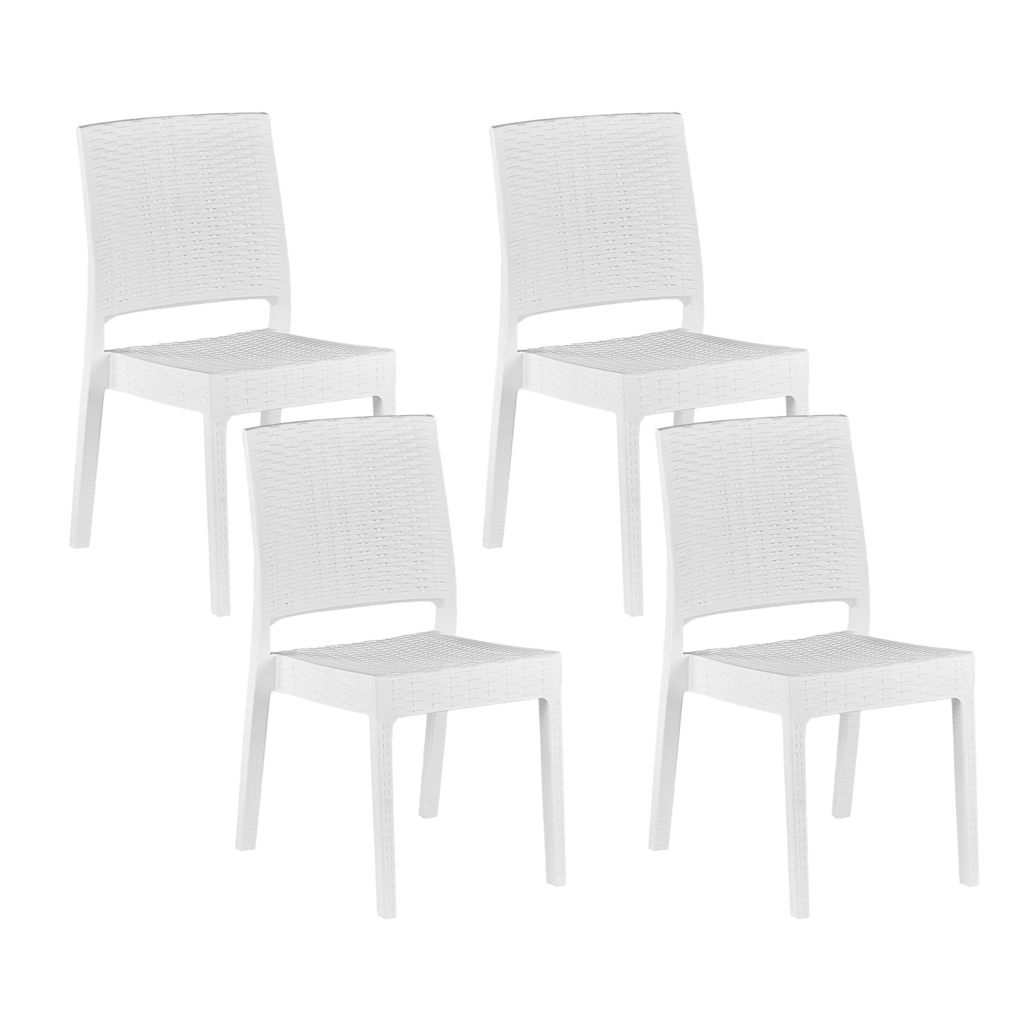 Beliani Gartenstuhl Weiss 47x60x89 Beliani Gartenstuhl Weiss 47x60x89 von BELIANI