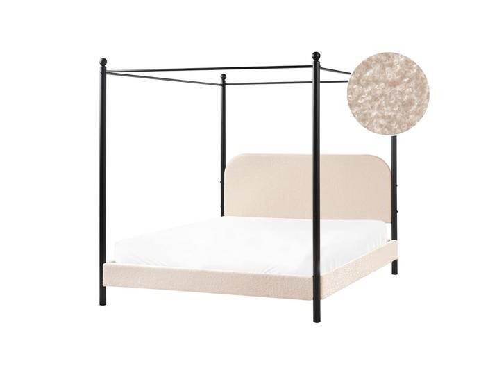 Beliani HIMMELBETT, Beige, 160x200 cm, Schlafzimmer, Betten Beliani HIMMELBETT, Beige, 160x200 cm, Schlafzimmer, Betten von BELIANI