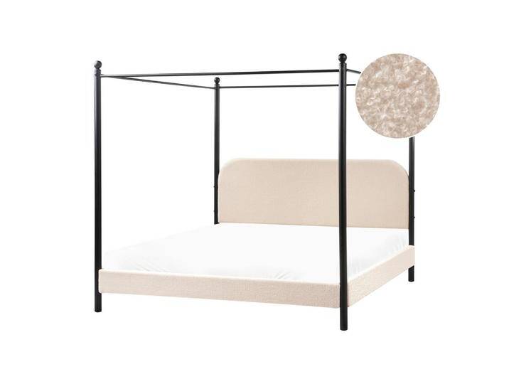 Beliani HIMMELBETT, Beige, 180x200 cm, Schlafzimmer, Betten Beliani HIMMELBETT, Beige, 180x200 cm, Schlafzimmer, Betten von BELIANI