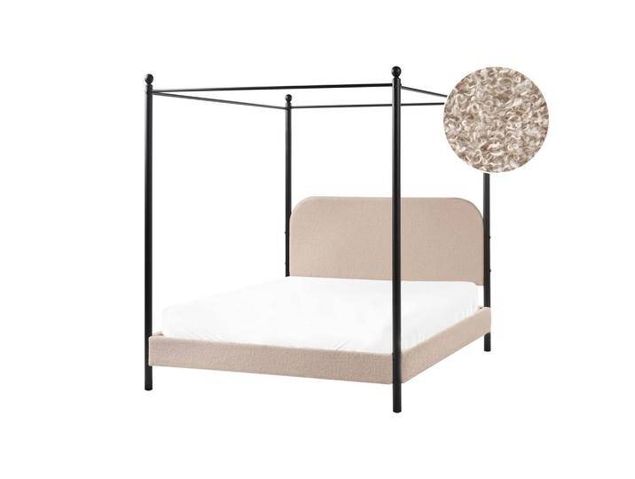 Beliani HIMMELBETT, Taupe, 140x200 cm, Schlafzimmer, Betten von BELIANI