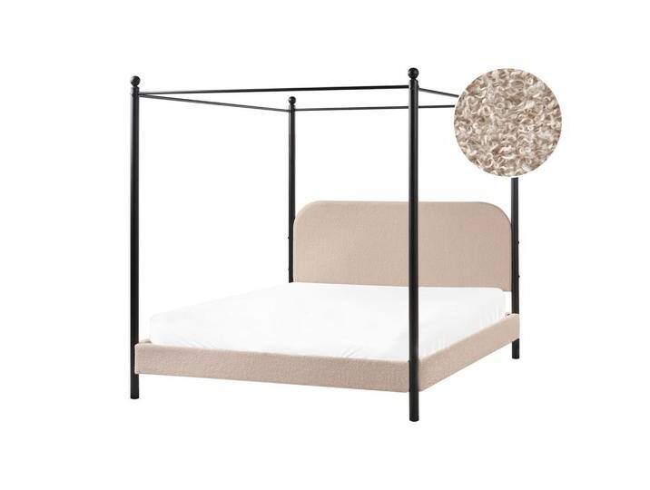 Beliani HIMMELBETT, Taupe, 160x200 cm, Schlafzimmer, Betten Beliani HIMMELBETT, Taupe, 160x200 cm, Schlafzimmer, Betten von BELIANI
